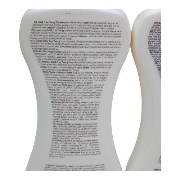 Biosilk Color Therapy Shampoo & Conditioner Set Color Treated Hair Jumbo 34oz ea - Picture 6 of 10